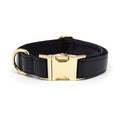 Le Doré: Leather-look dog collar with gold buckle