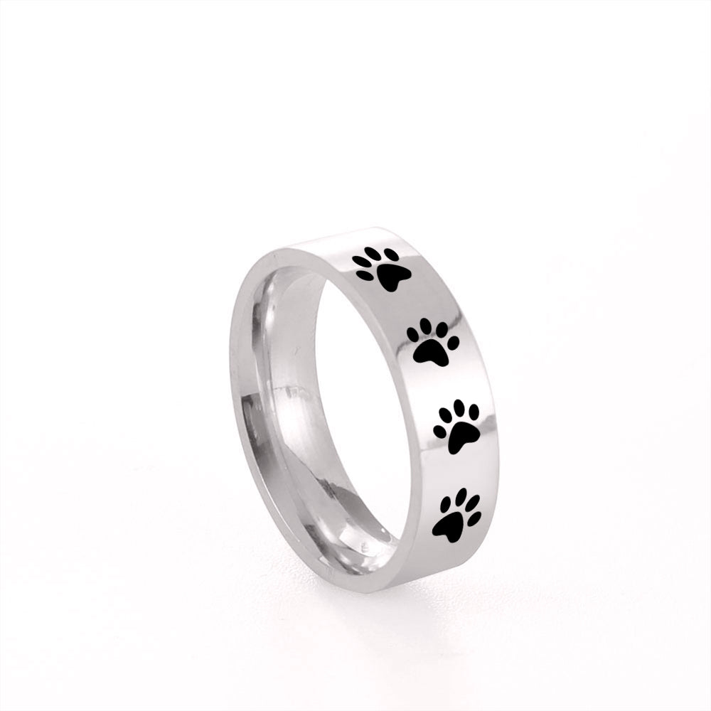 L'Empreinte: Paw print band ring