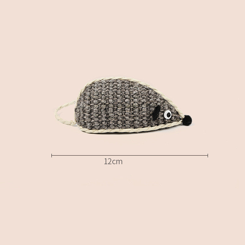 La Petite Souris sisal mouse, 12 cm long