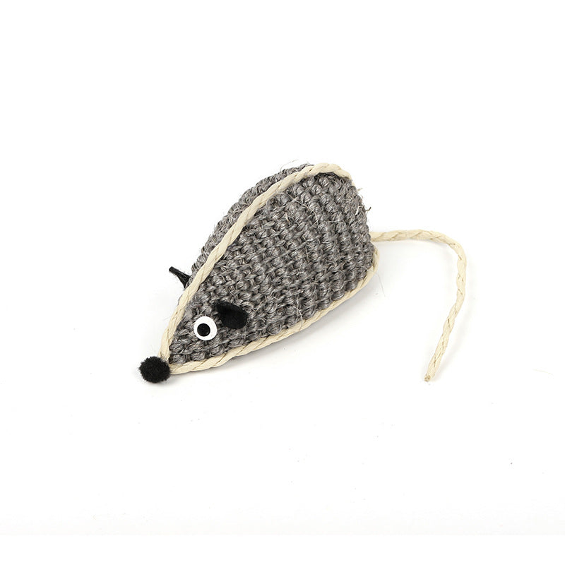 La Petite Souris sisal mouse, dark grey