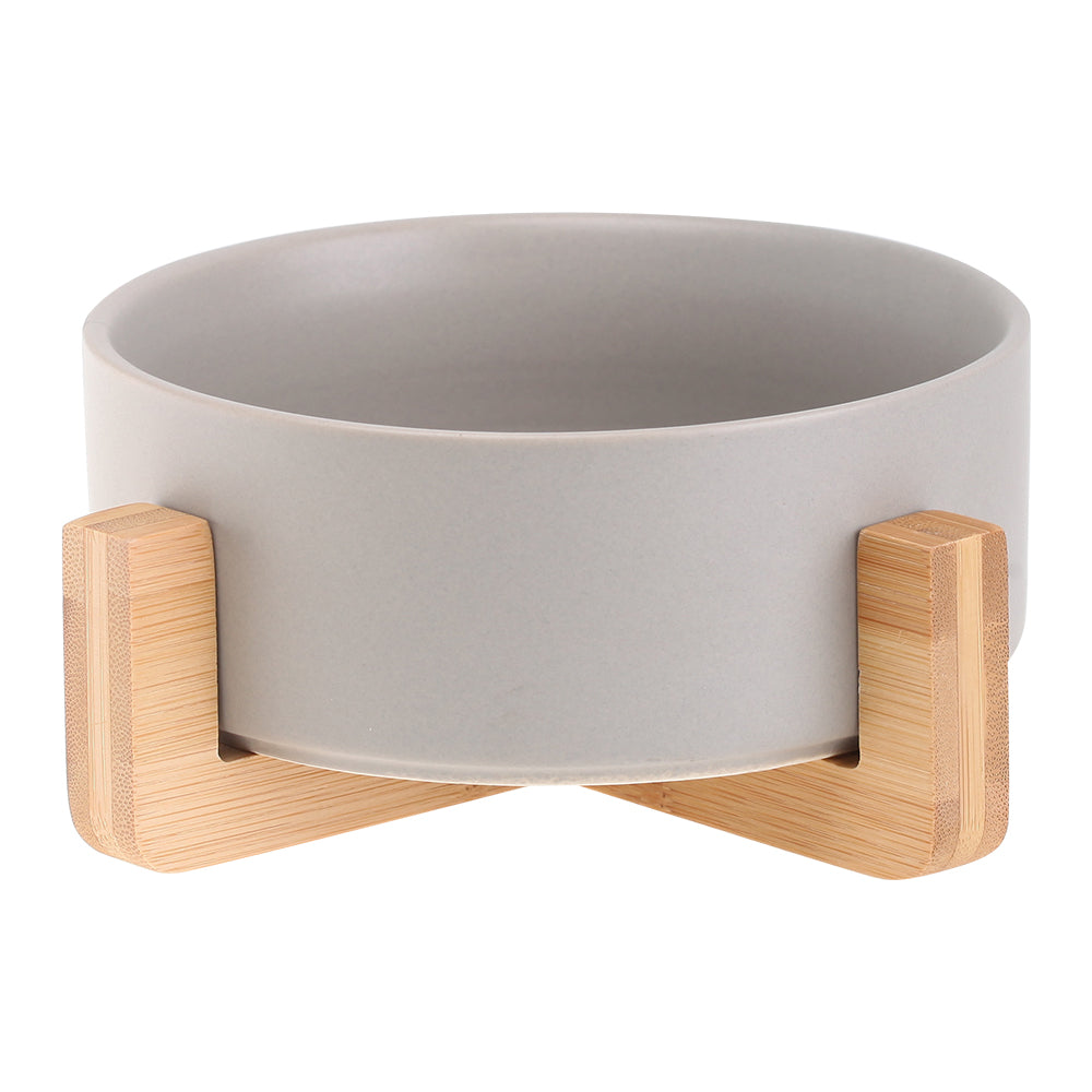 Le Duo: Matte ceramic bowl on a wooden frame