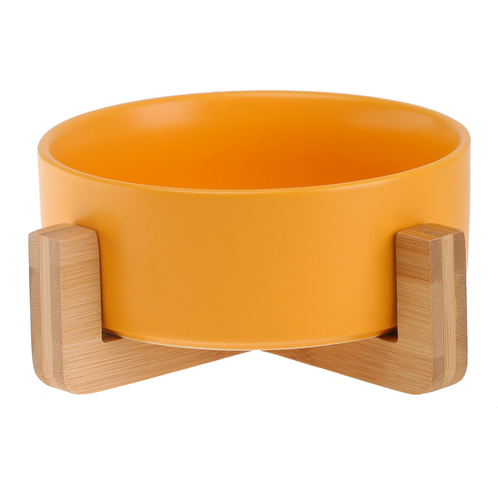 Le Duo: Matte ceramic bowl on a wooden frame