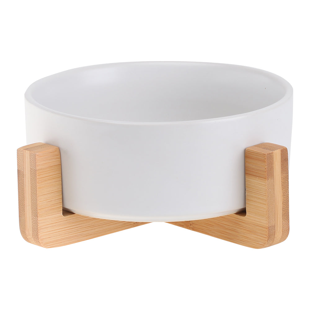 Le Duo: Matte ceramic bowl on a wooden frame