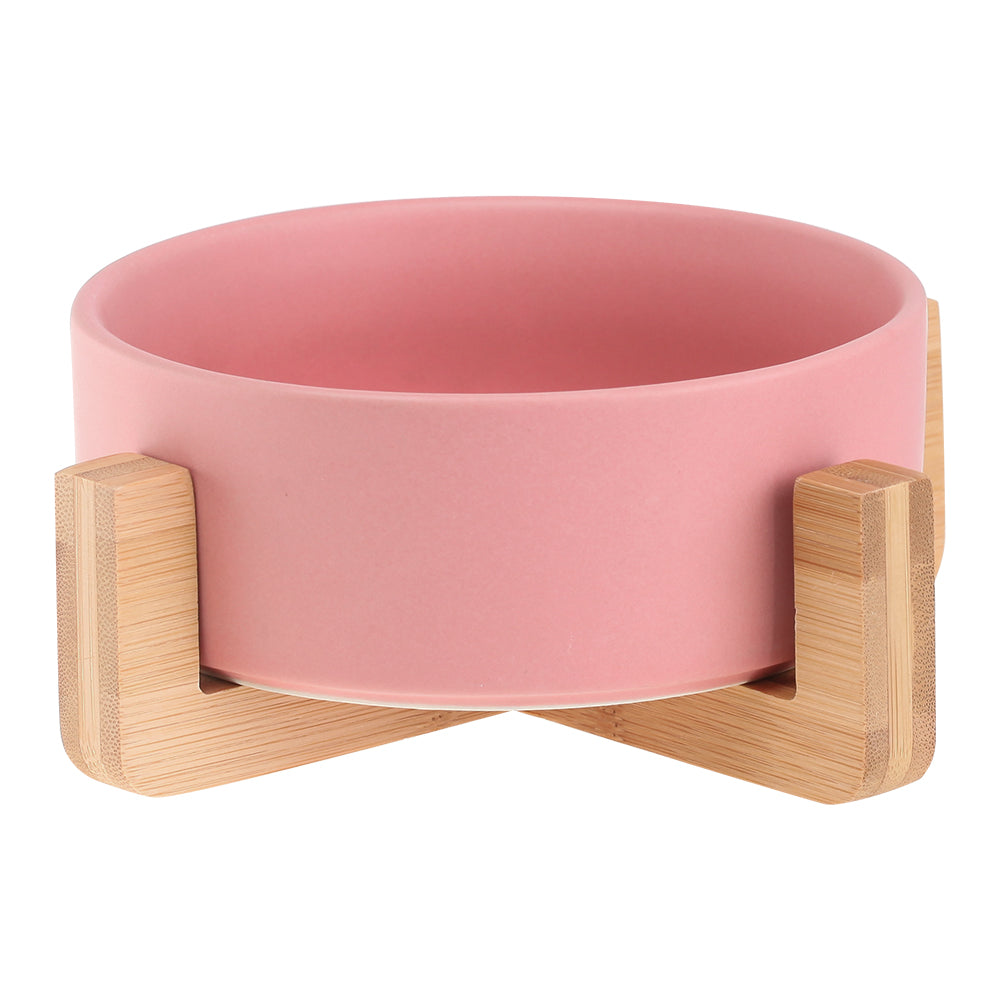 Le Duo: Matte ceramic bowl on a wooden frame