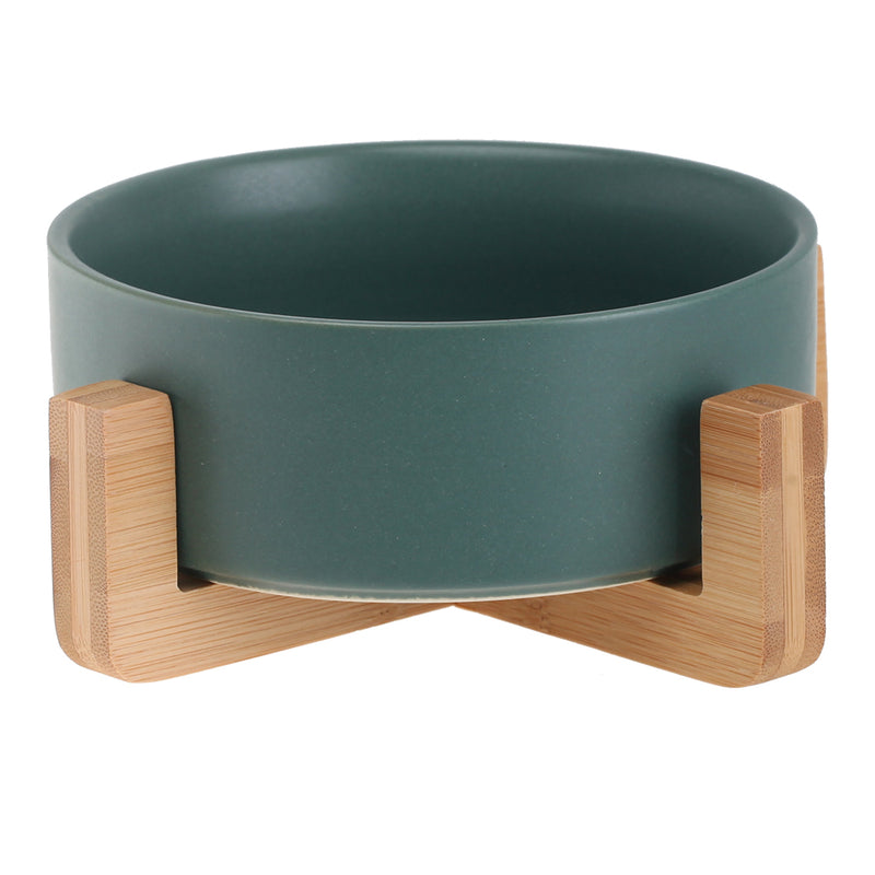 Le Duo: Matte ceramic bowl on a wooden frame