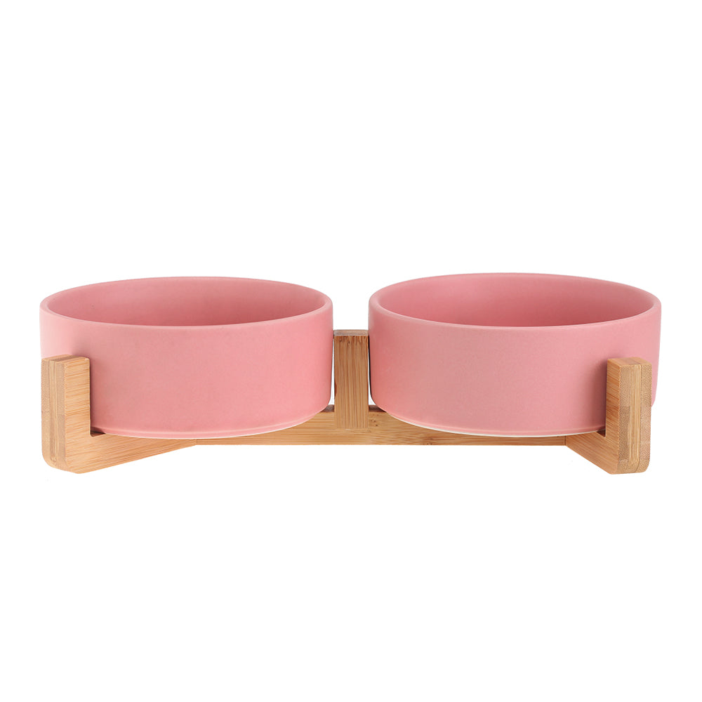 Le Duo: Matte ceramic bowl on a wooden frame