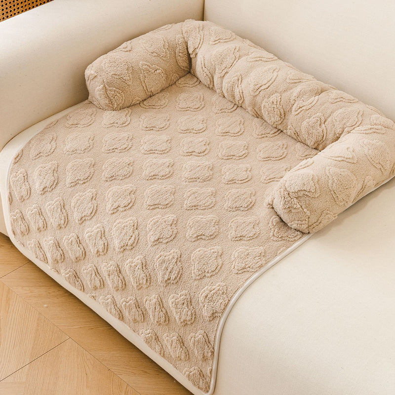 Le Nuage: Plush sofa mat with bolster for dogs and cats