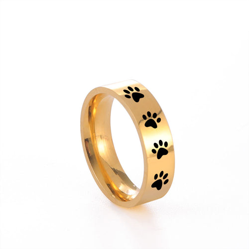 L'Empreinte: Paw print band ring