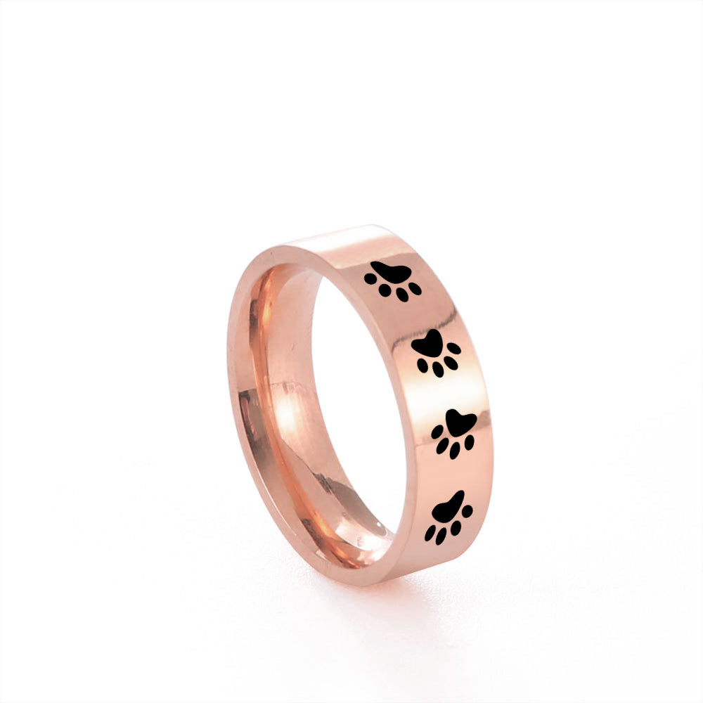 L'Empreinte: Paw print band ring