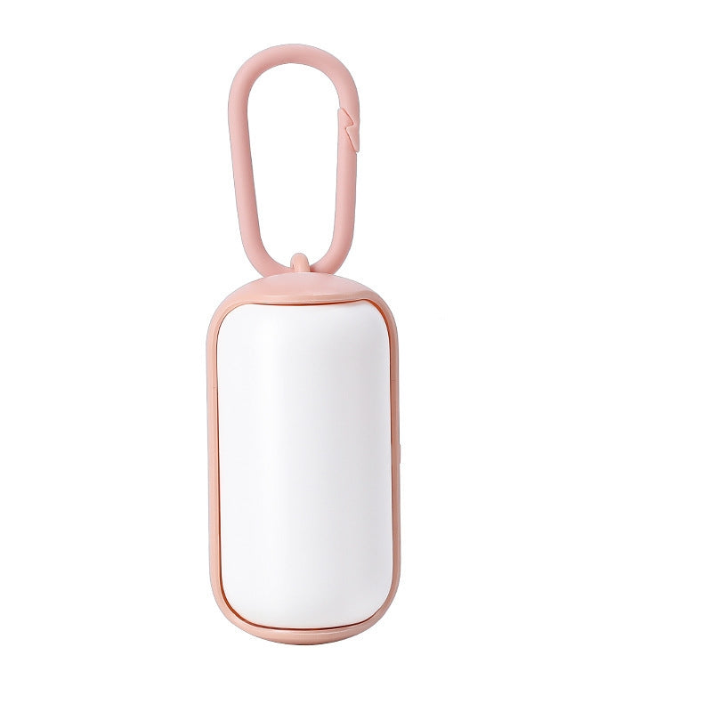 White and pink waste bag carrier