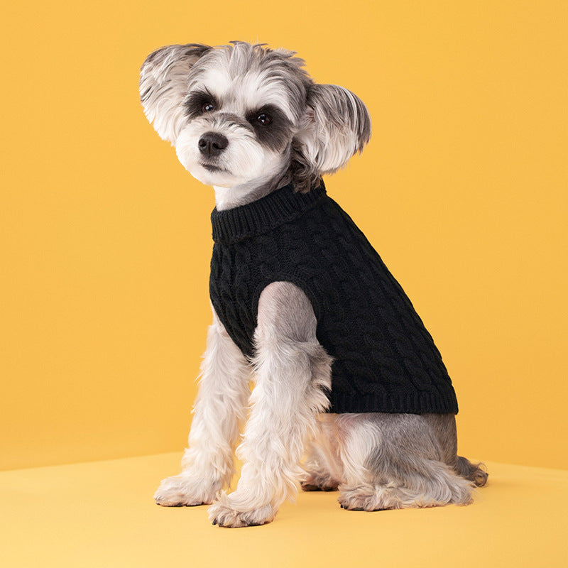 Le Tricot cable-knit sweater in black