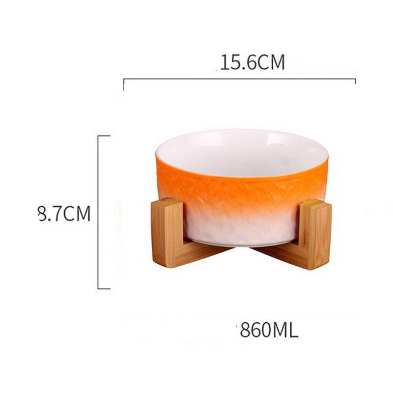 Le Grès: Glazed ceramic bowl on a bamboo stand