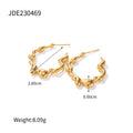 L'Onde: Wavy open hoop earrings