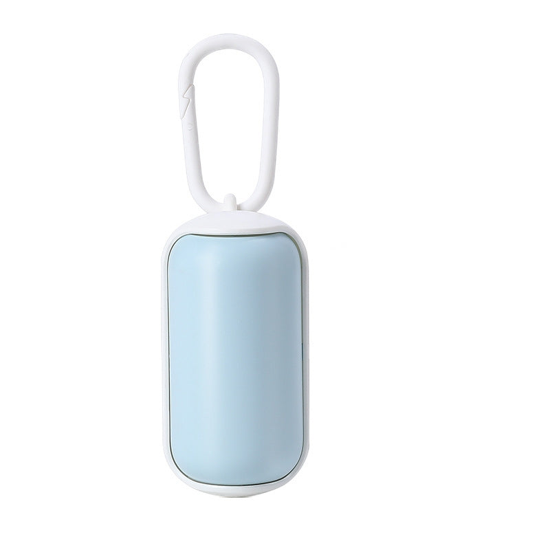 Blue and white waste bag carrier