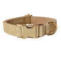 Le Velours: Velvet dog collar, leash and bow tie