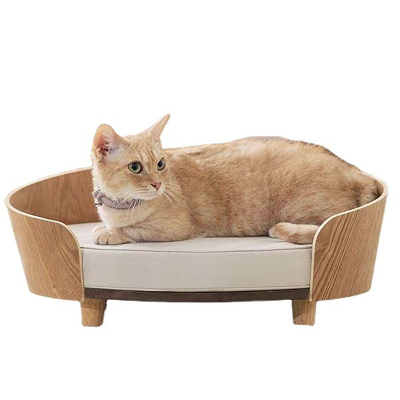 Le Fauteuil: Curved wood pet sofa