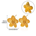 La Fleur: Sculpted flower stud earrings