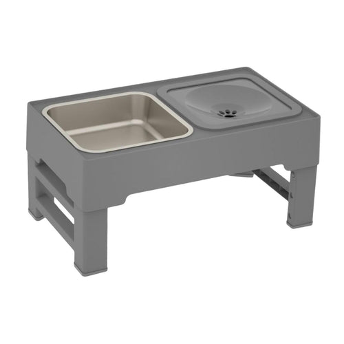 Adjustable Raised Double Dog Bowl Feeder