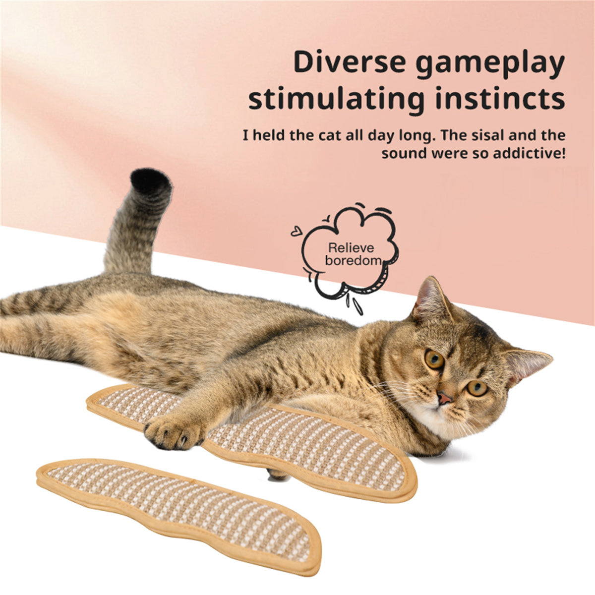 Cat lying with Le Coussin catnip cushions