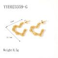Le Cœur: Open heart hoop earrings