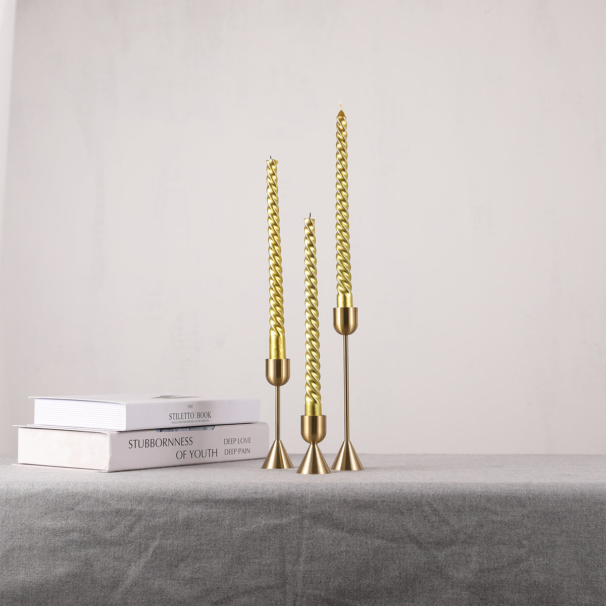 Les Trois Flammes with taper candles